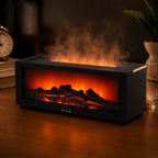 Flame Aroma Diffuser & Essential Oil Humidifier USB Cool Mist Air Humidifier with LED Flame Light & Remote Control for Home