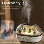 Simulated Snowpile Air Humidifier, Snowman Aroma Diffuser, Home Decoration, Creative Snow Landscape.Ideal for Bedroom, Office，Yo