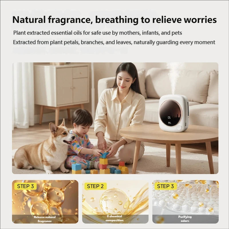 Aromatherapy Machine Multifunctional Desktop & Wall Mounted USB Air Freshener Purifier