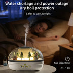 Simulated Snowpile Air Humidifier, Snowman Aroma Diffuser, Home Decoration, Creative Snow Landscape.Ideal for Bedroom, Office，Yo