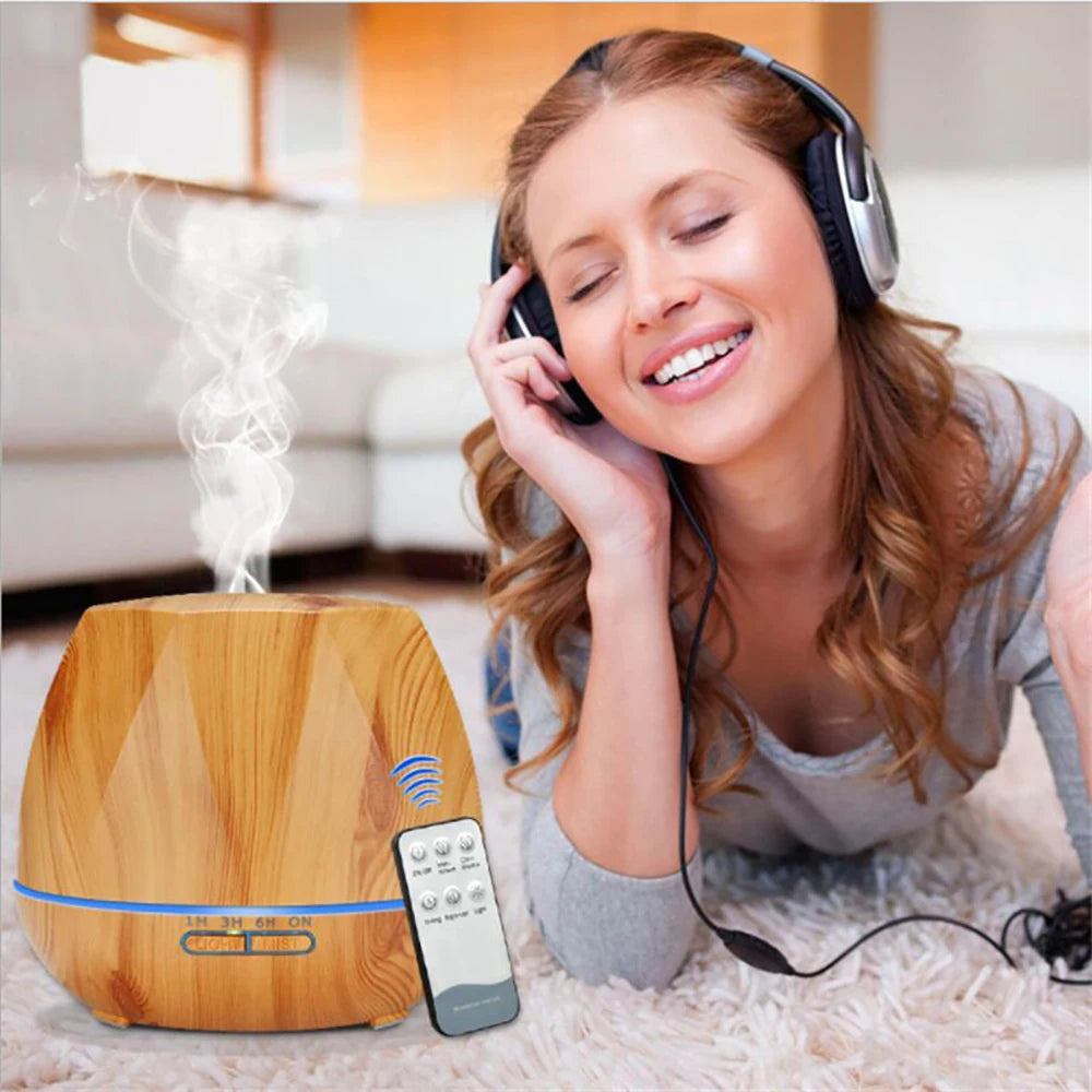 Aroma Essential Oil Diffuser Aromatherapy Ultrasonic Air Humidifier Automatically Remote Control Humidificador 300 500 1000ml